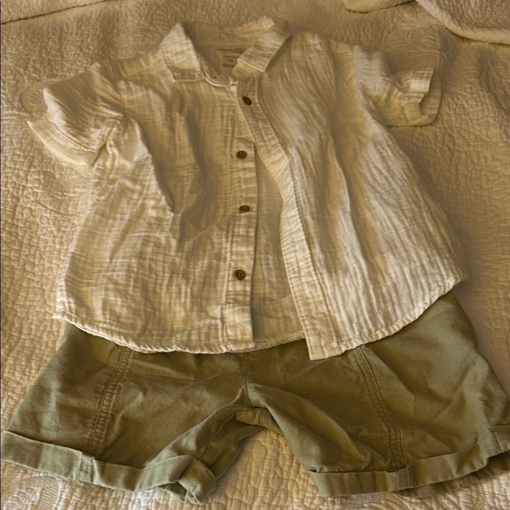 Carter's White Button-Down Shirt